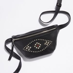 FREE PEOPLE X STREETS AHEAD STUDDED MOTO BELT BAG